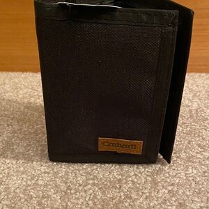 Carhartt Black and Brown Trifold Wallet